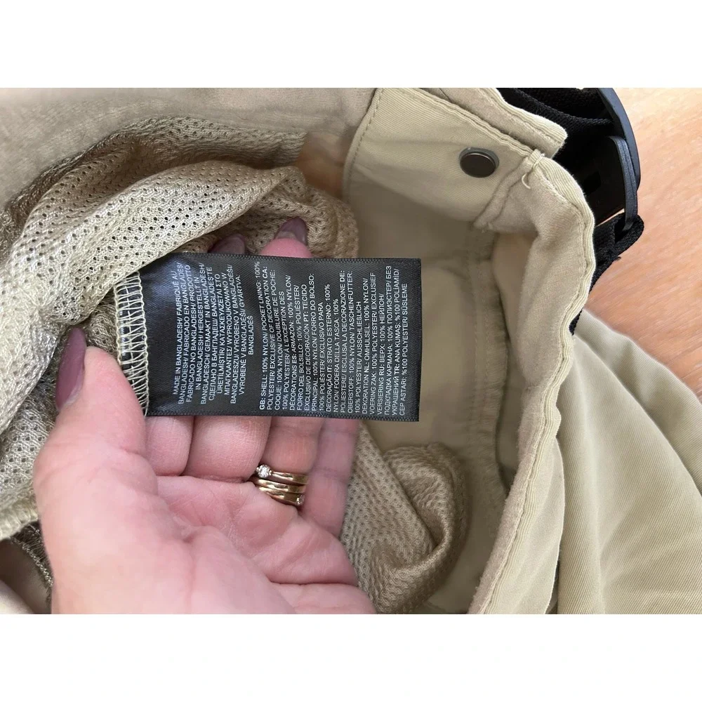 The North Face Mens 38x32 Khaki Convertible Zip Off‎ Hiking Pants UPF 40+ Belted